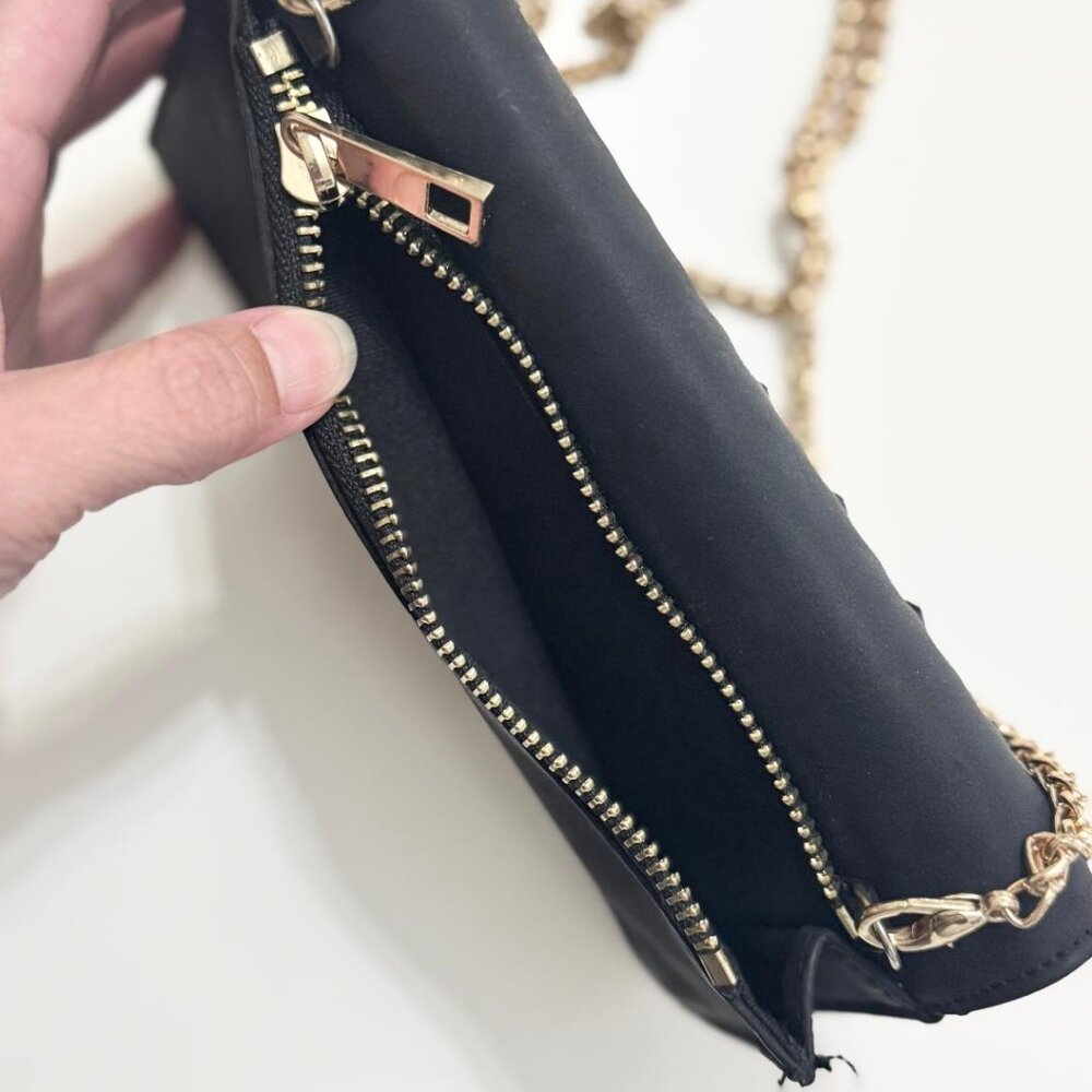 Street Level Black Suede Mini Crossbody Purse Wallet Clutch (4.5 x 7.5 inches) - Picture 8 of 8